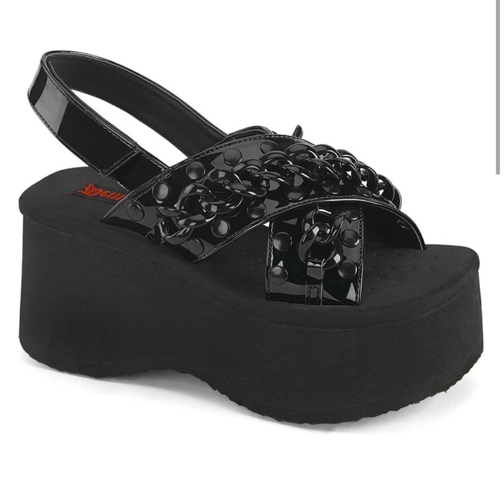 DEMONIA FUNN-12 PLATFORM SLIDES SIZE 8 NIB - Picture 7 of 11